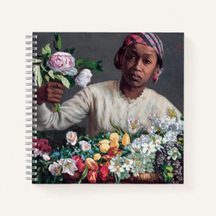 Frederic Bazille - Junge Frau mit Päonien Notizbuch