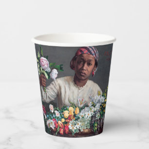 Frederic Bazille - Junge Frau mit Peonies Pappbecher