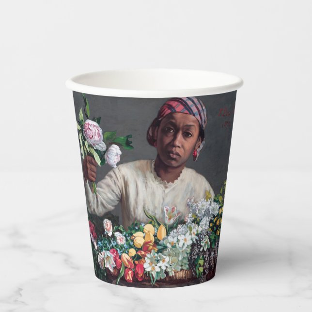 Frederic Bazille - Junge Frau mit Peonies Pappbecher (Vorderseite)