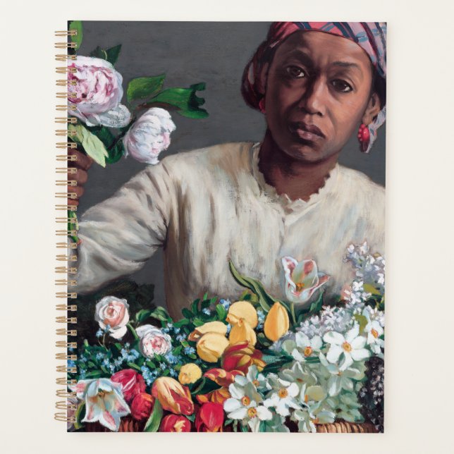 Frederic Bazille - Junge Frau mit Peonies Planer (Vorderseite)