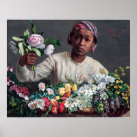 Frederic Bazille - Junge Frau mit Peonies