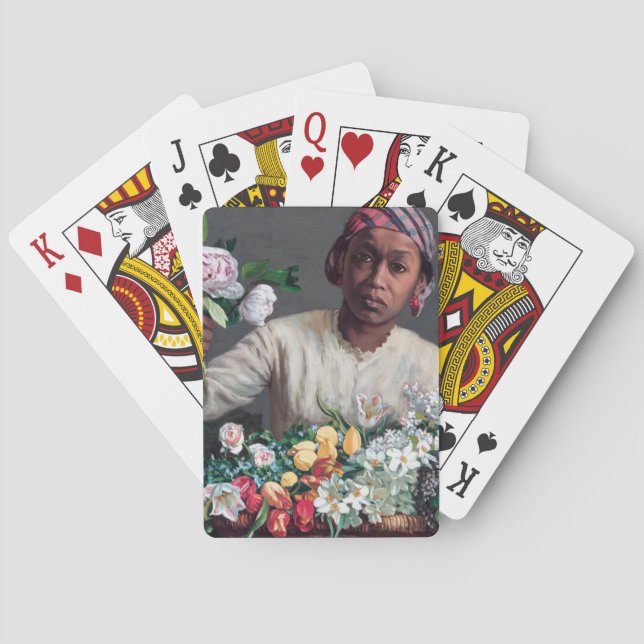 Frederic Bazille - Junge Frau mit Peonies Spielkarten (Rückseite)