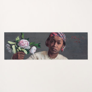 Frederic Bazille - Junge Frau mit Peonies Yogamatte