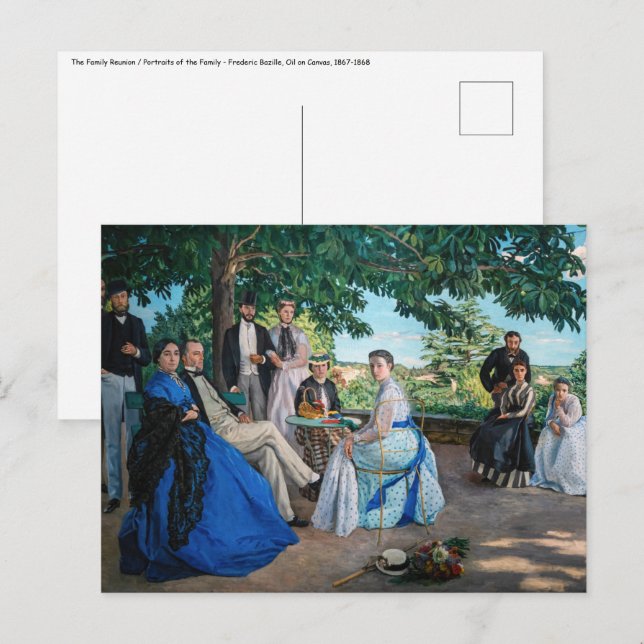 Frederic Bazille - The Family Wiedersehen Postkarte (Vorne/Hinten)