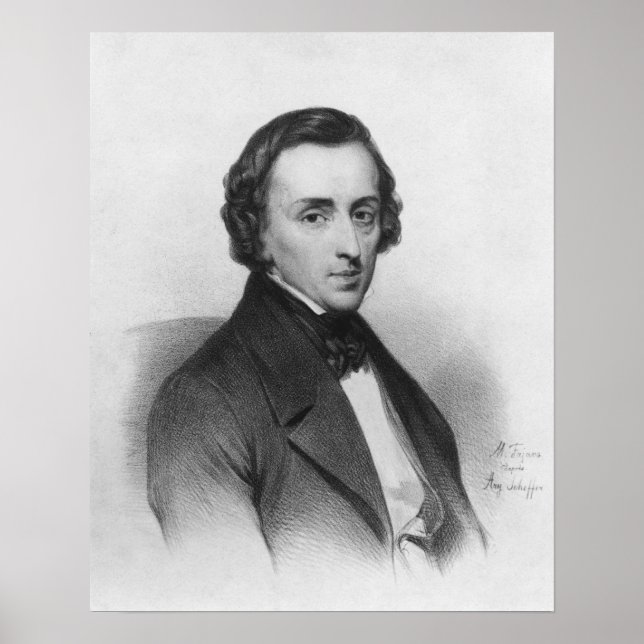 Frederic Chopin, nach Ary Scheffer Poster (Vorne)