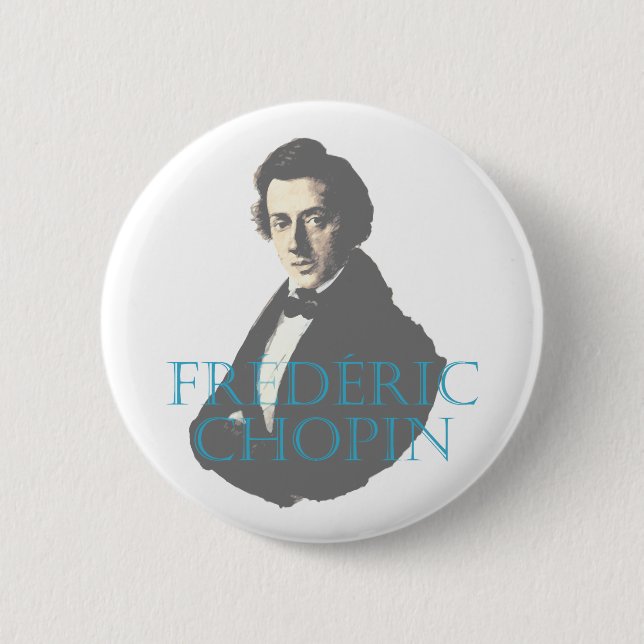 Frédéric Chopin-Portrait Button (Vorderseite)
