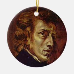 Frederic Chopin Portrait von Eugene Delacroix Keramik Ornament