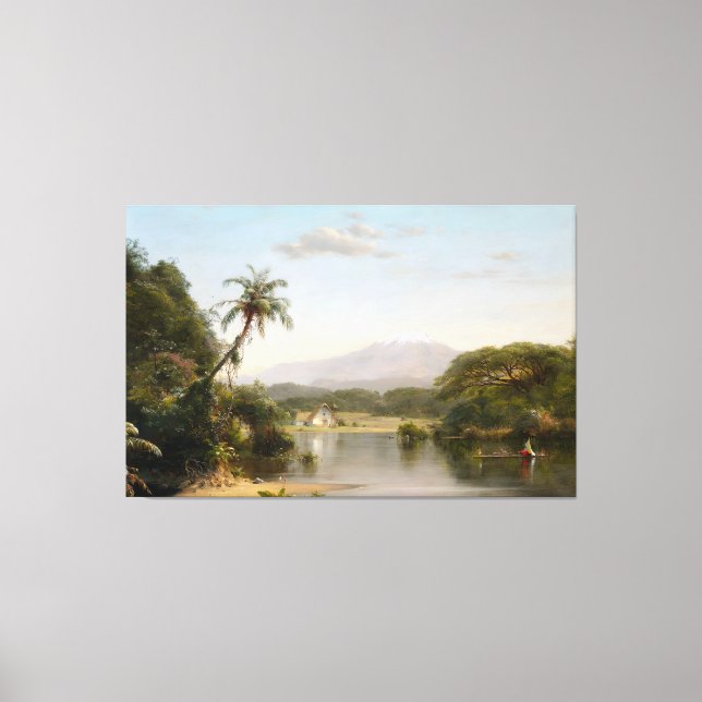 FREDERIC CHURCH - Aussicht auf den Fluss Magdalena Leinwanddruck (Vorderseite)