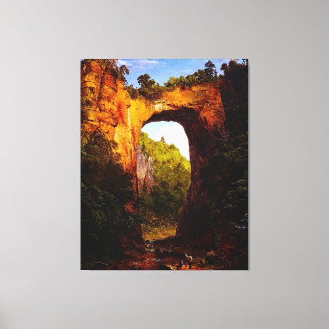 FREDERIC CHURCH The Natural Bridge, Virginia 1852 Leinwanddruck (Vorderseite)