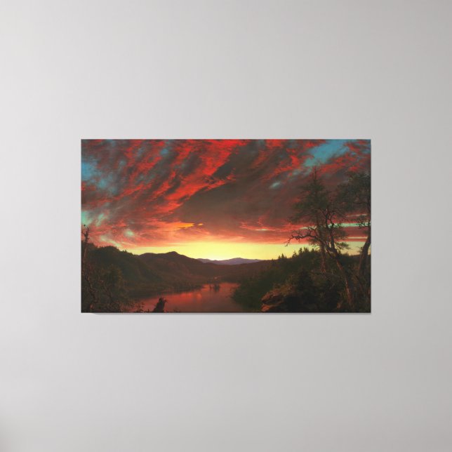 FREDERIC E. CHURCH Twilight in the Wilderness 1860 Leinwanddruck (Vorderseite)
