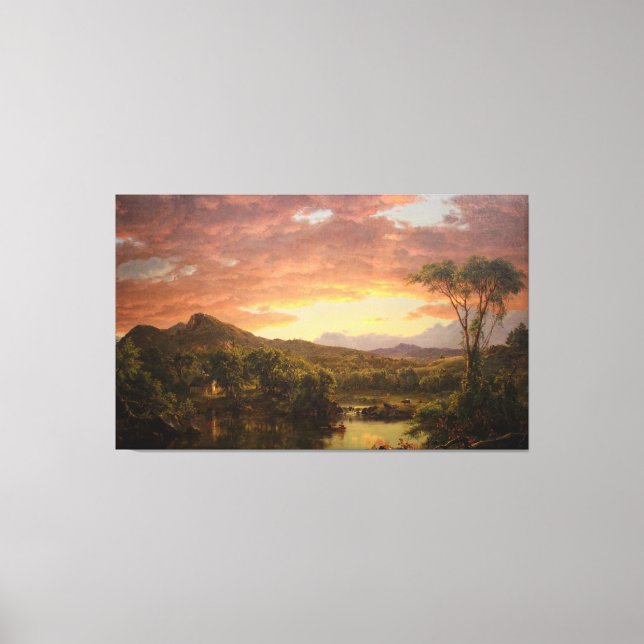 FREDERIC EDWIN CHURCH - A LAND ZUHAUSE - 1854 - LEINWANDDRUCK (Vorderseite)