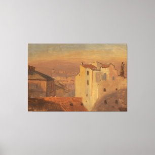 Frederic Edwin Church - Dächer, Rom, Italien Leinwanddruck