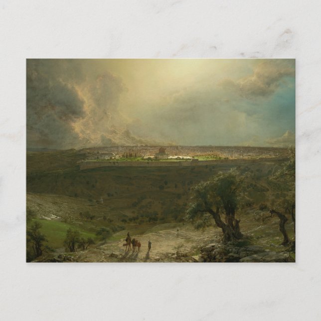 Frederic Edwin Church - Jerusalem vom Berg Postkarte (Vorderseite)