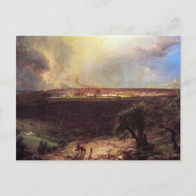 Frederic Edwin Church - Jerusalem vom Monte o Postkarte (Vorderseite)