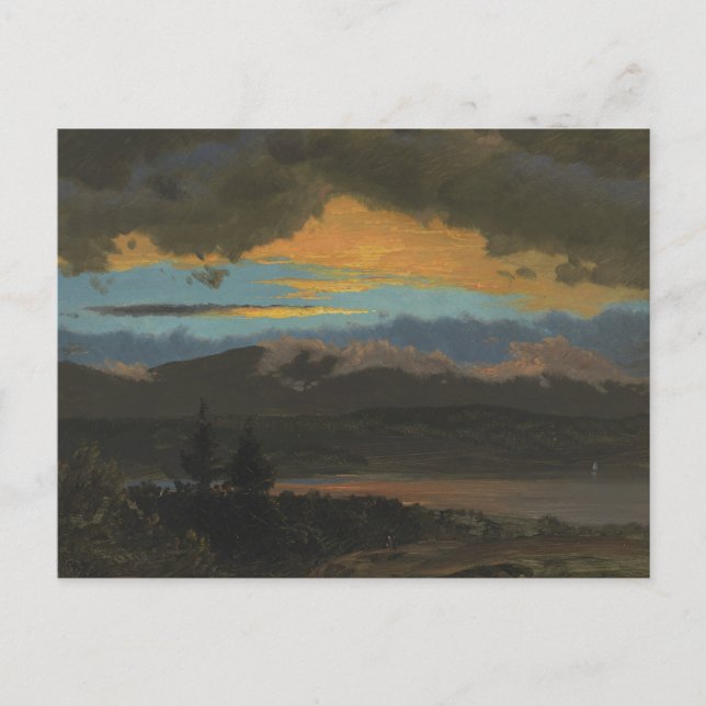 Frederic Edwin Church - Sonnenuntergang über dem H Postkarte (Vorderseite)