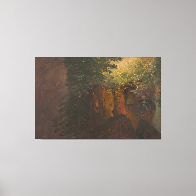 Frederic Edwin Church - Woodland Scene Leinwanddruck (Vorderseite)