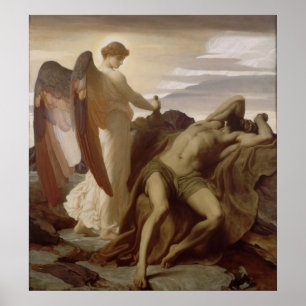 Frederic Leighton - Elijah in der Wildnis Poster