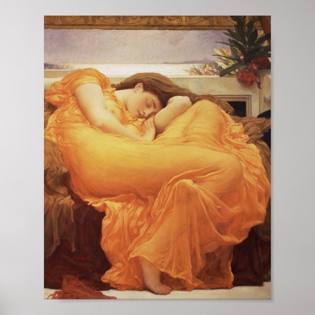 Frederic Leighton - Flammender Juni Poster (Vorne)