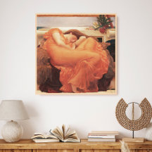 Frederic Lord Leighton Flaming June Square Art