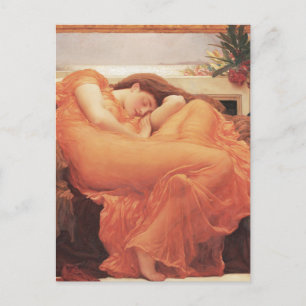 Frederic Lord Leighton Flaming June Square Art Postkarte
