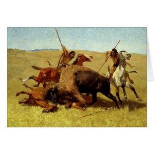 Frédéric Remington Art occidental "Chasse au buffl