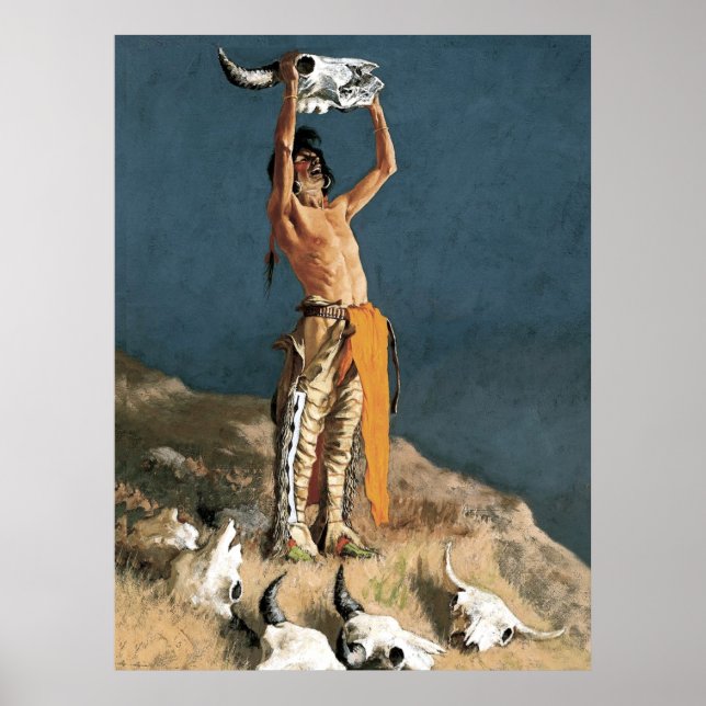 Frederic Remington Art "Zurück in das Buffalo Poster (Vorne)