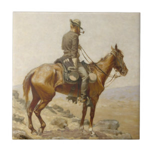 Frederic Remington - Der Ausblick Fliese