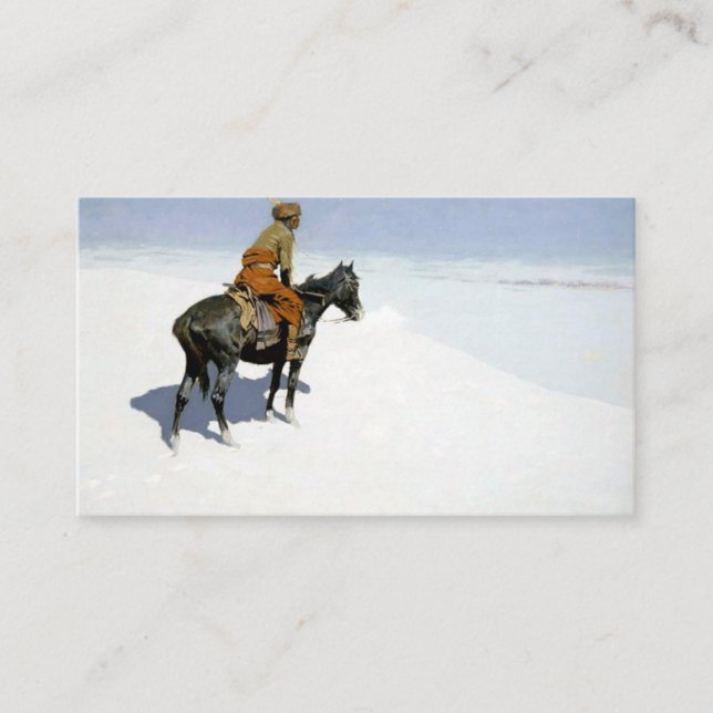 Frederic Remington - die Farbe der Nacht Visitenkarte (Vorderseite)