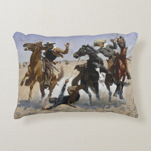 Frederic Remington - Hilfe für einen Kameraden Dekokissen (Vorderseite)