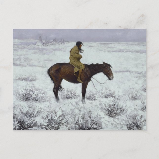 Frederic Remington - The Herd Boy Postkarte (Vorderseite)
