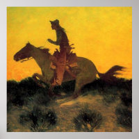 Frederic Remington Western Art "Against Sunset