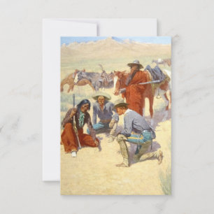 Frederic Remington Western Art „Eine Karte im Sand
