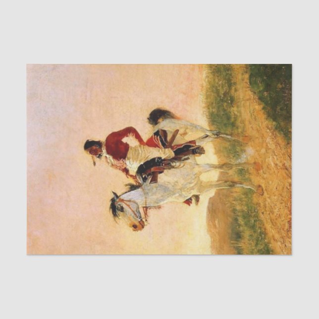 Frederic Remington Western Art "Modern Comanche" Seidenpapier (Vorderseite)