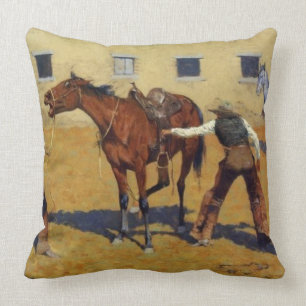 Frederic Remington Western Art "Seine erste Lektio Kissen
