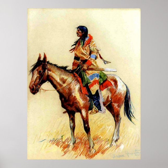 Frederic Remington Western Indian Art "A Breed" Poster (Vorne)