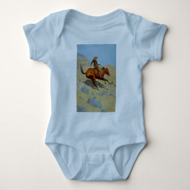 Frederic Remingtons Cowboy (1902) Baby Strampler (Vorderseite)