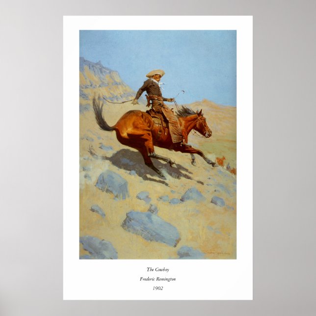 Frederic Remingtons Cowboy (1902) Poster (Vorne)