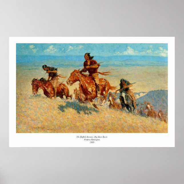 Frederic Remington's The Buffalo Runners (1909) Poster (Vorne)