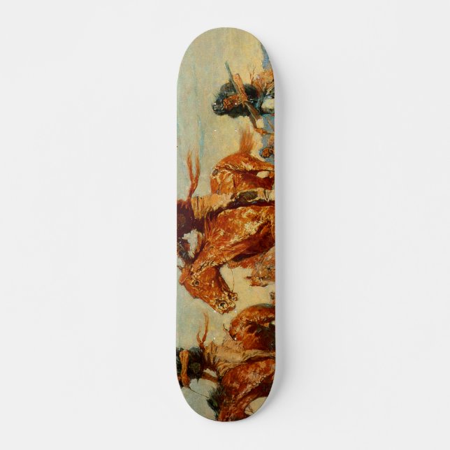 Frederic Remington's The Buffalo Runners (1909) Skateboard (Vorne)