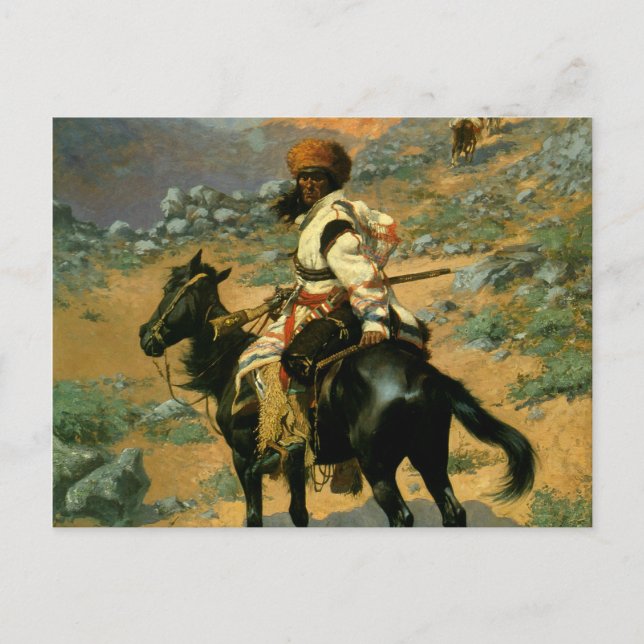 Frederic Remington's The Indian Trapper (1889) Postkarte (Vorderseite)