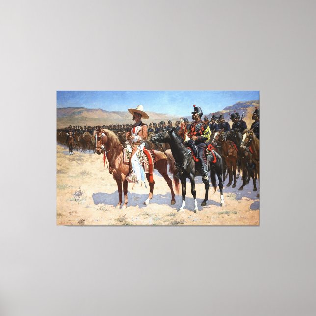 Frederic Remington's The Mexican Major (1889) Leinwanddruck (Vorderseite)