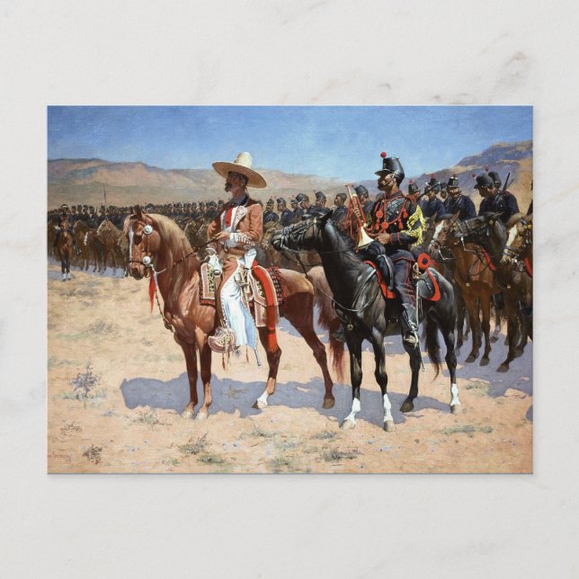 Frederic Remington's The Mexican Major (1889) Postkarte (Vorderseite)