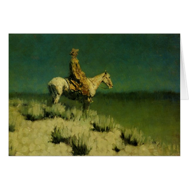Frederic Remington's The Night Herder (ca. 1908) (Vorderseite (Horizontal))
