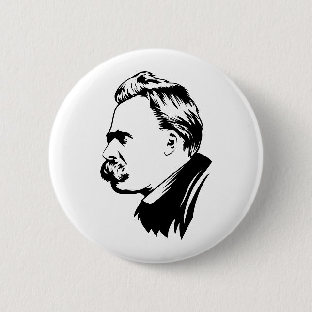 Frederich Nietzsche Portrait Button (Vorderseite)