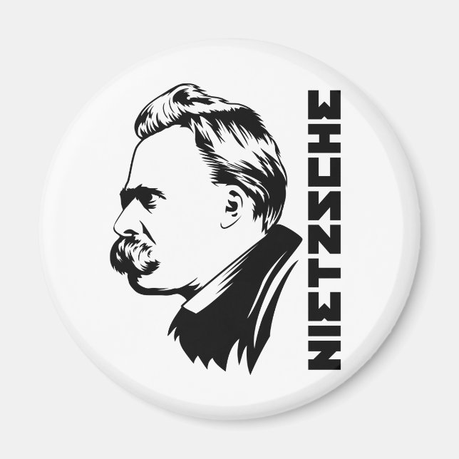 Frederich Nietzsche Portrait Magnet (Vorne)