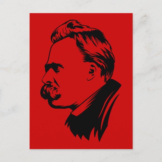 Frederich Nietzsche Portrait Postkarte (Vorderseite)