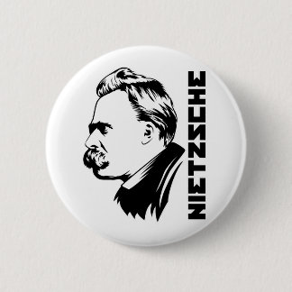 Frederich Nietzsche Porträt-Knopf Button