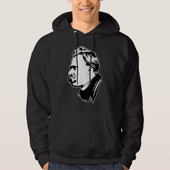 Frederich Nietzsche Porträt Mousepad Hoodie (Vorderseite)