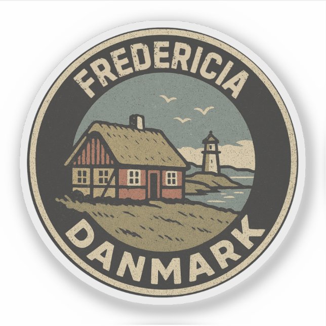 Fredericia, Dänemark Aufkleber (Vorderseite)