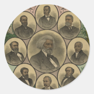 Frederick Douglass 1883 Runder Aufkleber